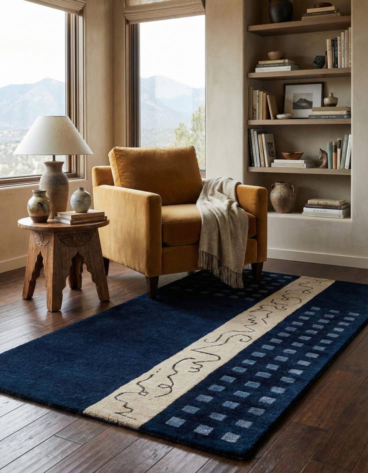 Detail image of  2' 6 x 4' 7  Hand Knotted Tibet Wool Rug