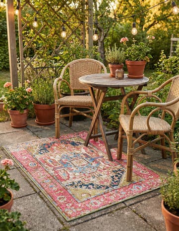 2' x 3' Easy-Clean Traditional Indoor / Outdoor Rug