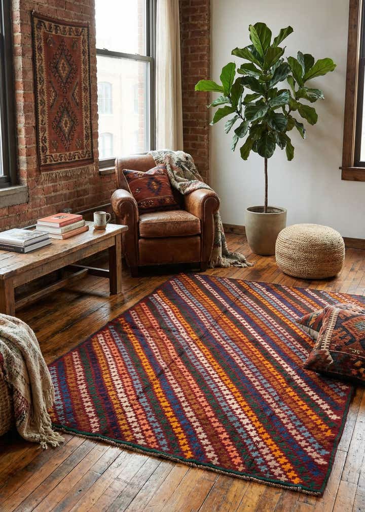 4' 5 x 6' 7 Hand Knotted Balouch Wool Rug