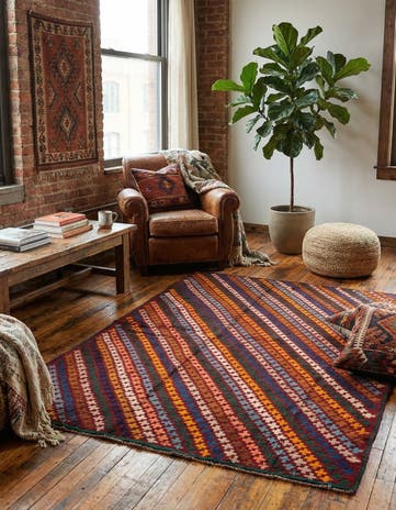 4' 5 x 6' 7 Hand Knotted Balouch Wool Rug