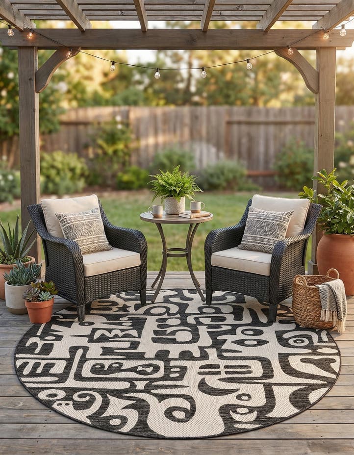 6' x 6' Easy-Clean Modern Indoor / Outdoor...