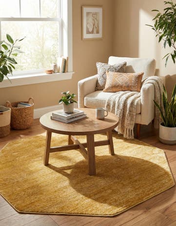 Yellow Finsbury Octagon Rug