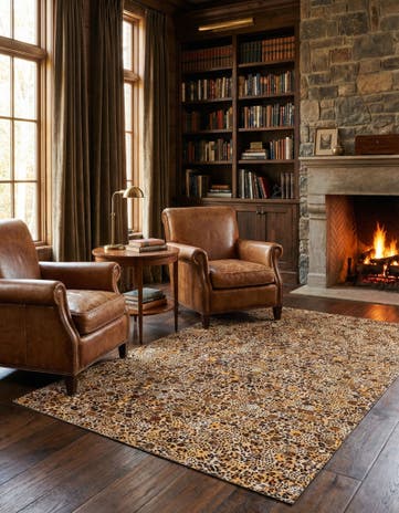 4' 11 x 7' 11 Cowhide Stocks Rug