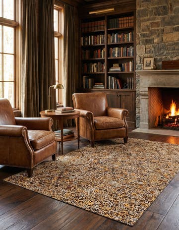 4' 11 x 7' 11 Cowhide Stocks Rug