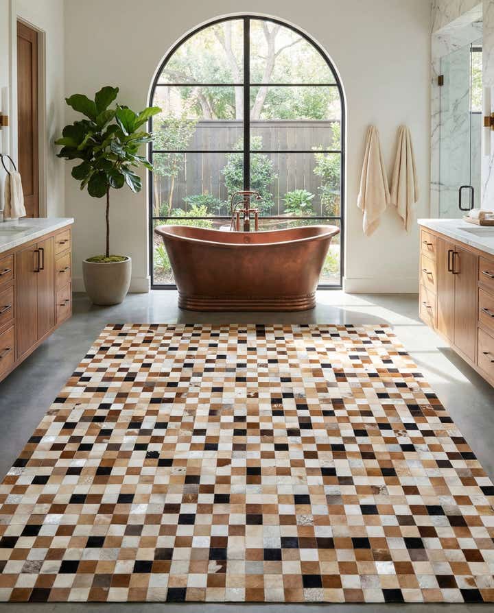 8' x 10' Cowhide Leather Rug