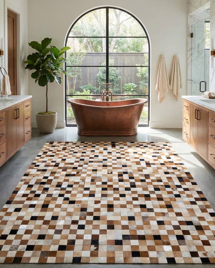 Detail image of 8' x 10' Cowhide Leather Rug