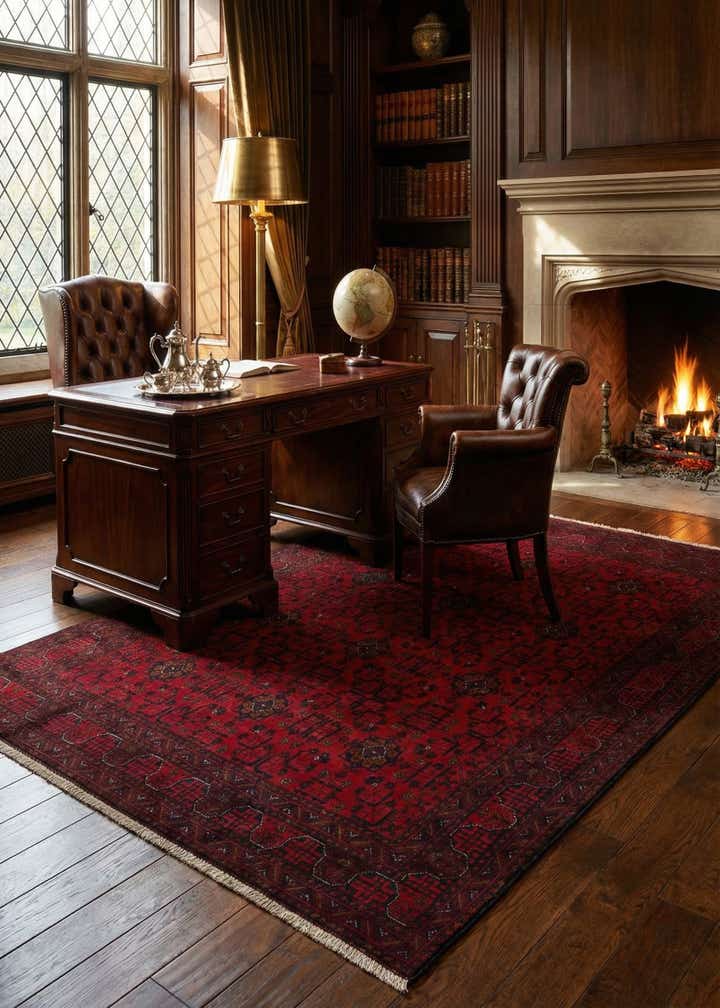 6' 9 x 9' 10 Hand Knotted Khal Mohammadi Wool Rug