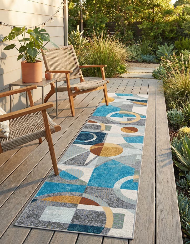2' 7 x 12' Easy-Clean Modern Indoor / Outdoor...