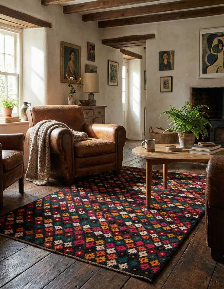 Detail image of  3' 10 x 5' 7  Hand Knotted Balouch Wool Rug