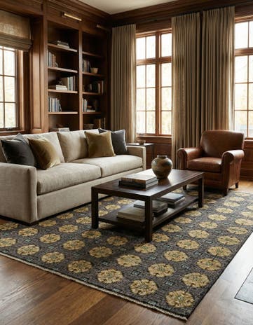 8' x 10' 3 Hand Knotted Darya Wool Rug