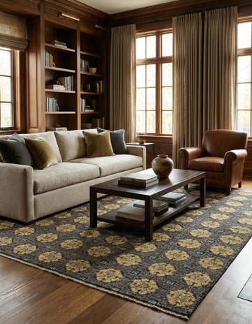 8' x 10' 3 Hand Knotted Darya Wool Rug