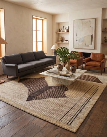 8' 1 x 9' 7 Hand Knotted Moroccan Wool Rug