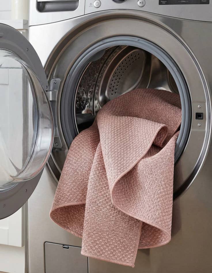 Detail image of  4' x 4'  Washable Solid Indoor / Outdoor Round Rug