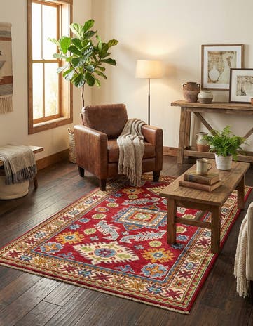 3' 4 x 5' Hand Knotted Kazak Rug