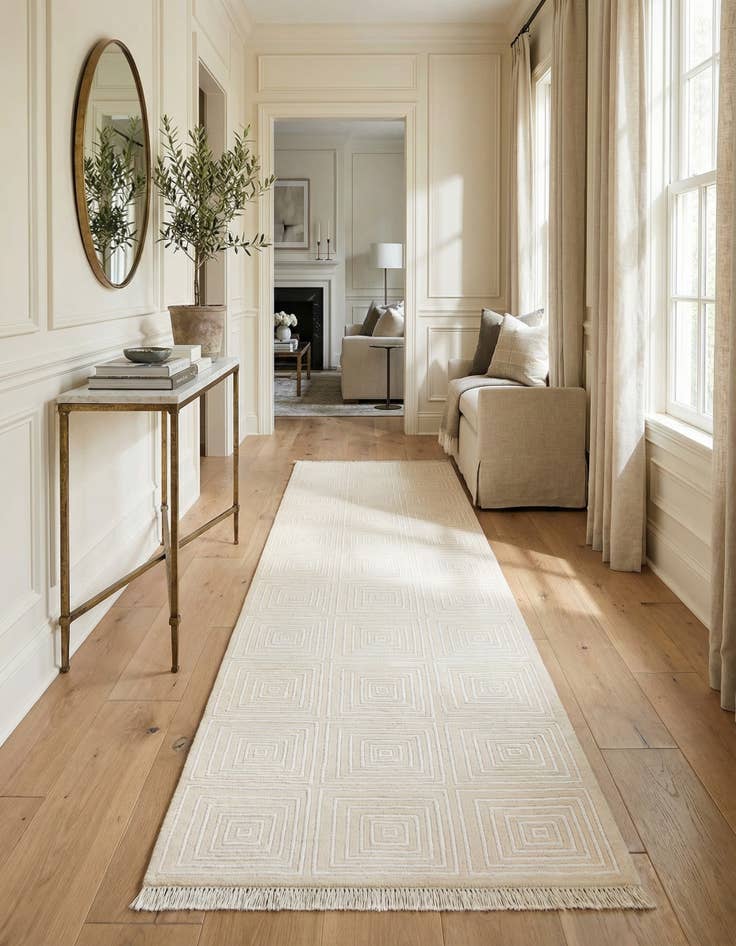 Detail image of  2' 7 x 9' 10  Hand Knotted Darya Wool Runner Rug