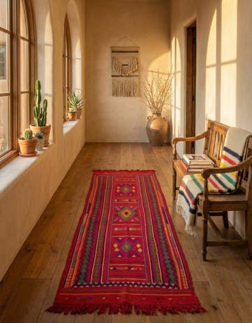 2' 8 x 8' 4 Hand Knotted Kilim Fars Persian Wool Runner Rug