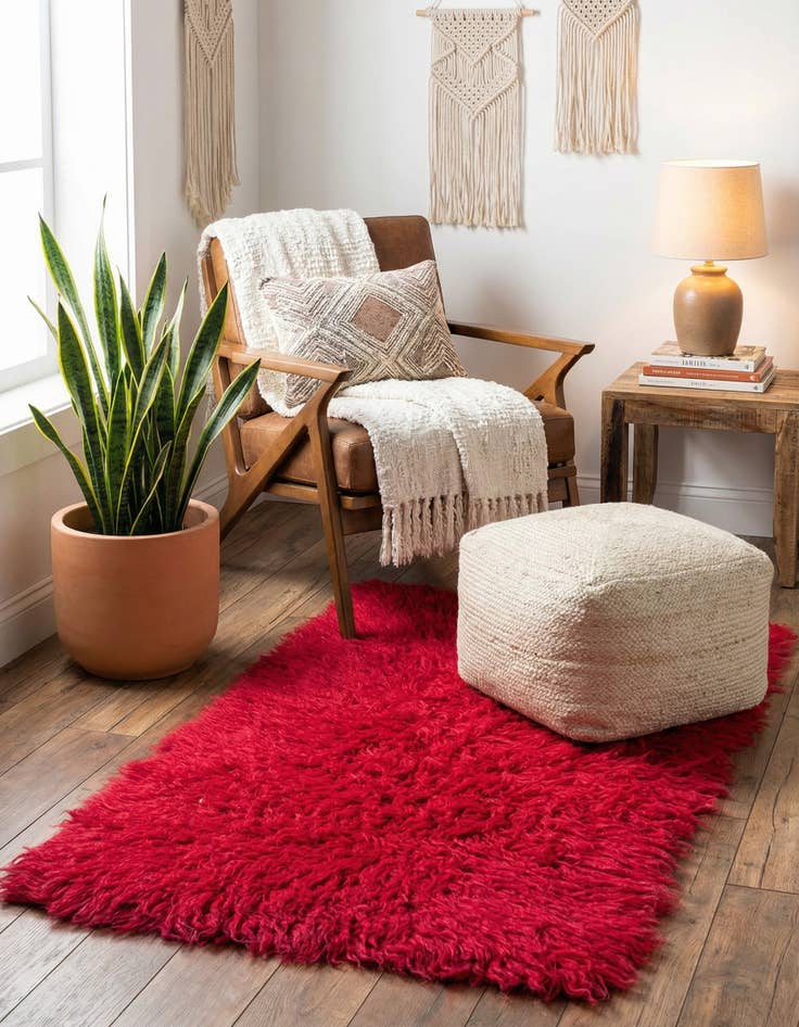 Detail image of 2' 1 x 3' 10  Hand Knotted Moroccan Wool Rug