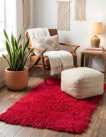 2' 1 x 3' 10 Hand Knotted Moroccan Wool Rug