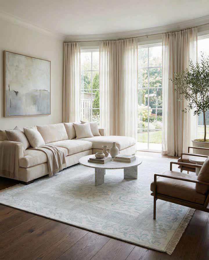 6' 9 x 9' 5 Hand Knotted Darya Wool Rug