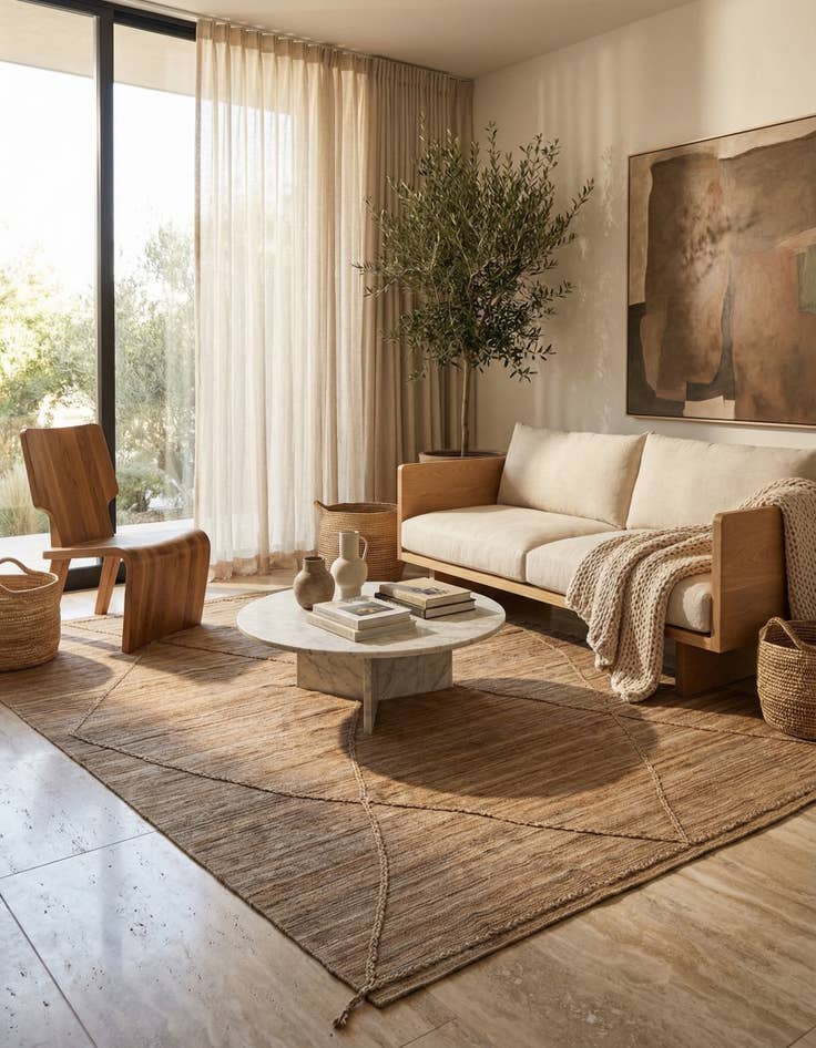 Detail image of 7' 10 x 10' 7  Hand Woven Kilim Modern Wool Rug