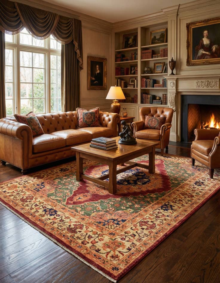 Detail image of 5' 10 x 8' 2  Hand Knotted Ariana Ziegler Rug