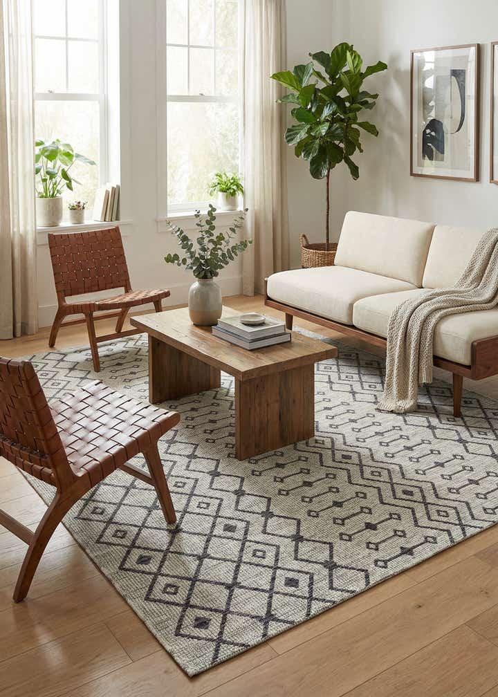 6' x 9' Easy-Clean Lattice Indoor / Outdoor Rug