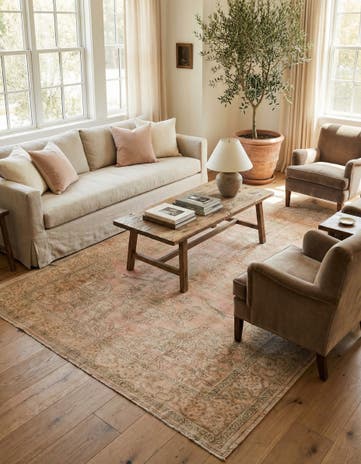 6' 3 x 9' 10 Hand Knotted Ultra Vintage Persian Wool Rug