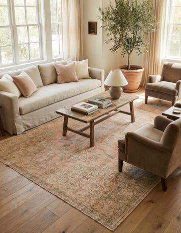 6' 3 x 9' 10 Hand Knotted Ultra Vintage Persian Wool Rug