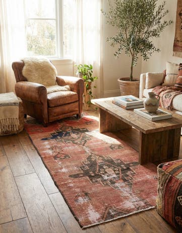 3' 6 x 8' 5 Hand Knotted Ultra Vintage Persian Wool Runner Rug