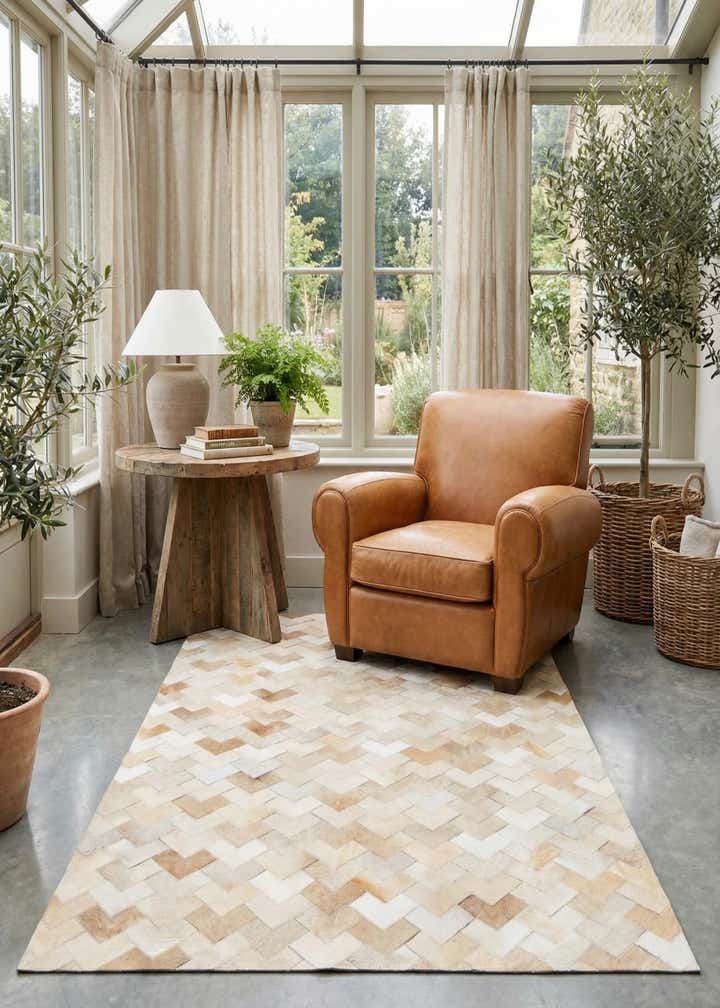 4' 1 x 5' 11 Cowhide Stocks Rug