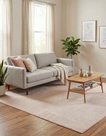 Pink Hanahan Square Rug