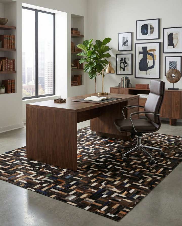 5' 1 x 8' 1 Cowhide - Patchwork Rug
