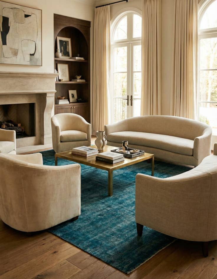 Detail image of 9' 4 x 12'  Hand Knotted Ultra Vintage Persian Wool Rug