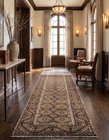 3' 9 x 13' Hamedan Runner Rug