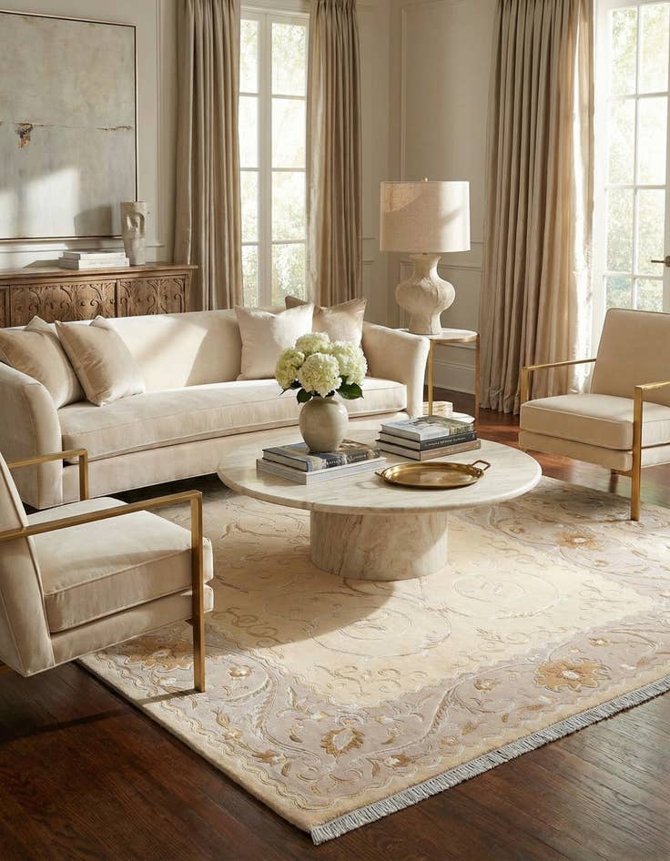 Detail image of  6' 8 x 9' 10  Hand Knotted Darya Rug