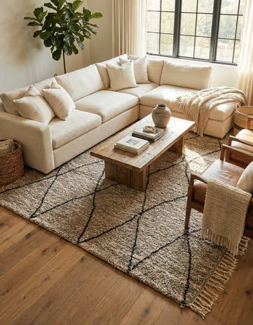 6' 10 x 10' Hand Knotted Moroccan Wool Rug