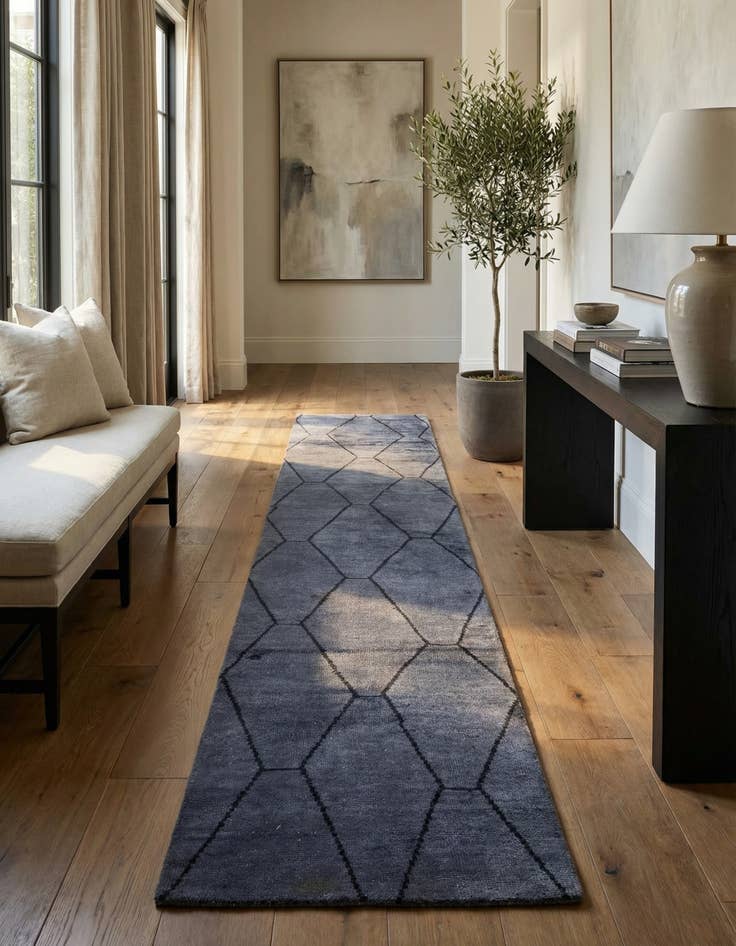 Detail image of 2' 6 x 14' 1  Hand Knotted Moroccan Wool Runner Rug