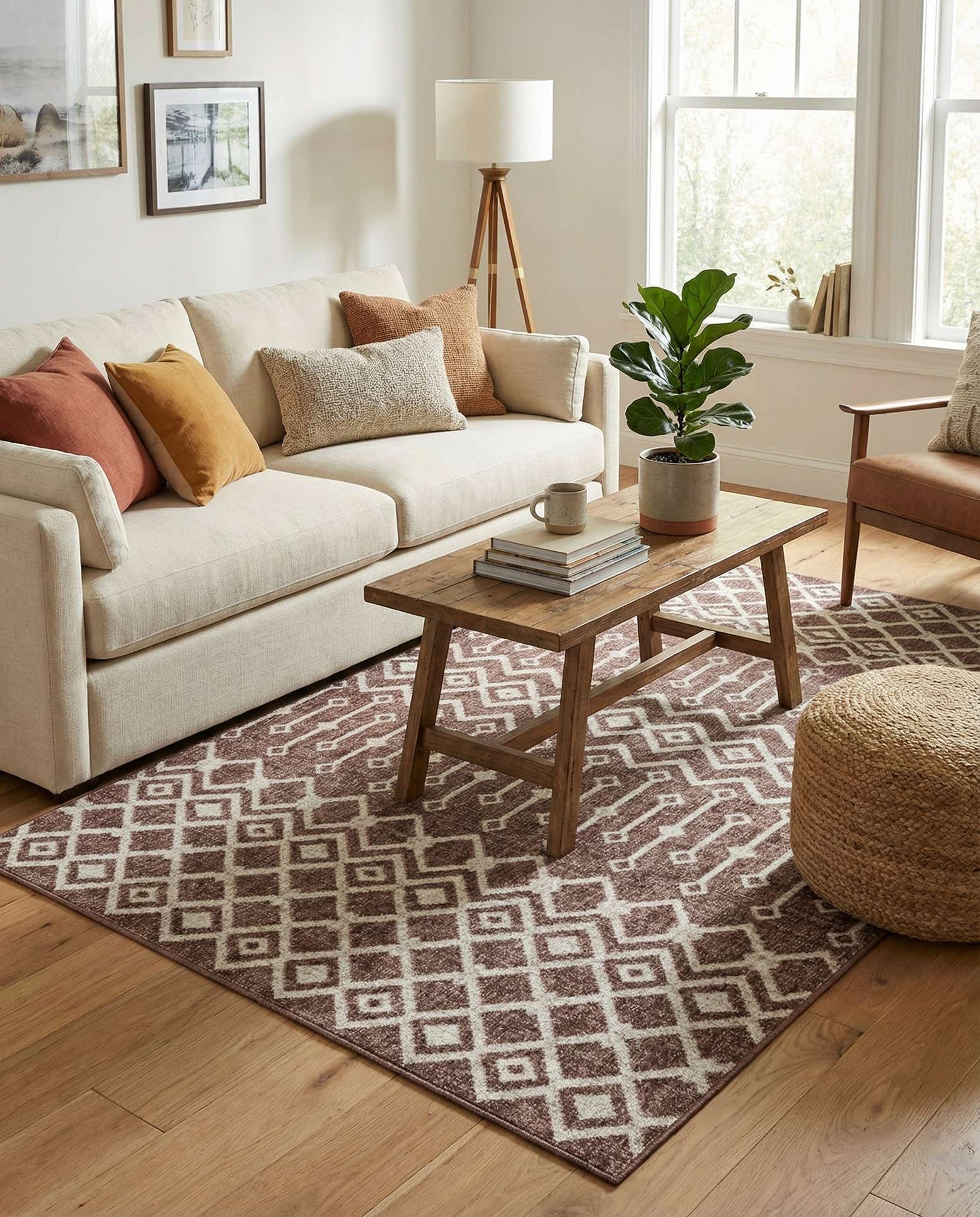 5' 3 x 8' Eco Trellis Rug