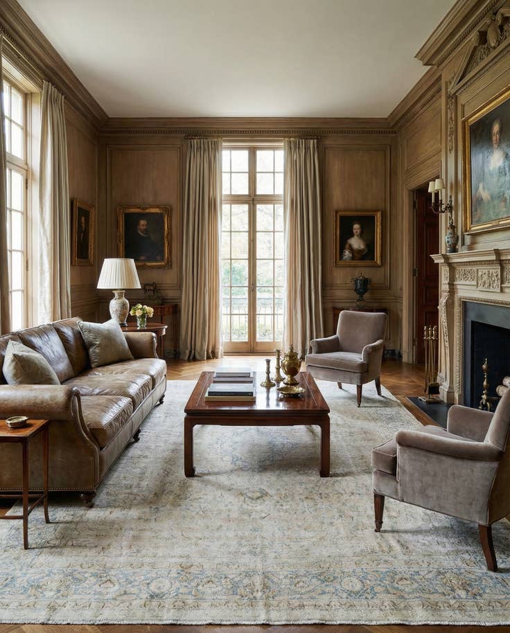 Detail image of 9' 6 x 13' Vintage Royal Wool Rug