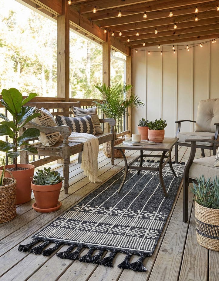 2' 2 x 8' 2 Easy-Clean Eco Bohemian Indoor / O...