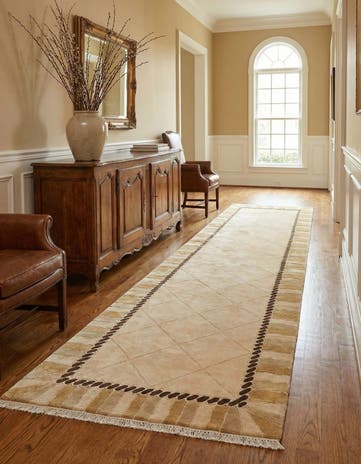 3' 3 x 12' 11 Hand Knotted Darya Wool Runner Rug