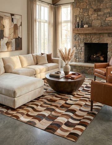 5' x 7' 8 Cowhide Rug