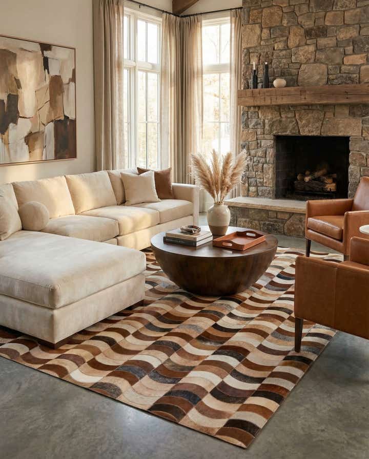 5' x 7' 8 Cowhide Rug