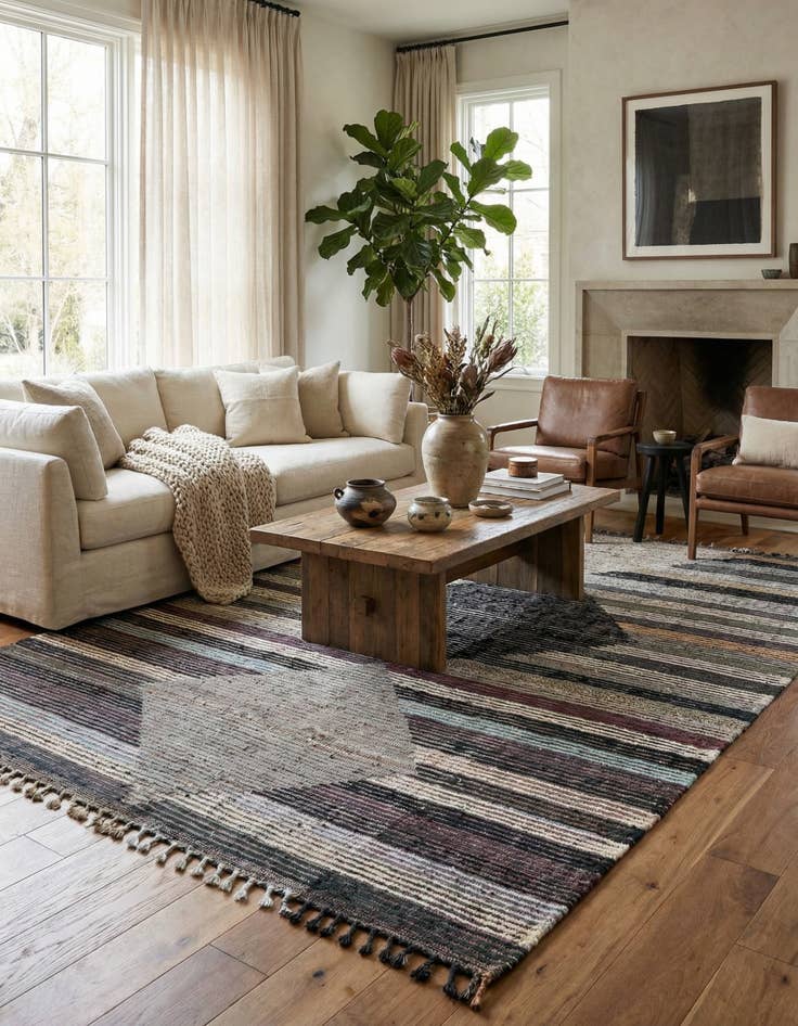 Detail image of 7' 9 x 10' 5  Hand Knotted Moroccan Wool Rug