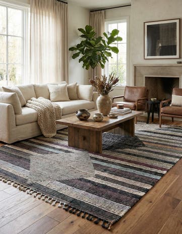 7' 9 x 10' 5 Hand Knotted Moroccan Wool Rug