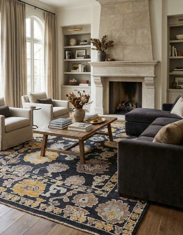 8' 2 x 10' 9 Hand Knotted Oushak Wool Rug