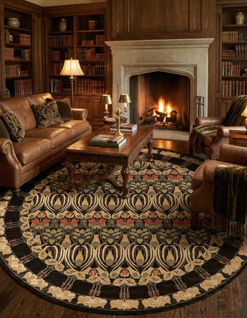 Black Chelsea Round Rug