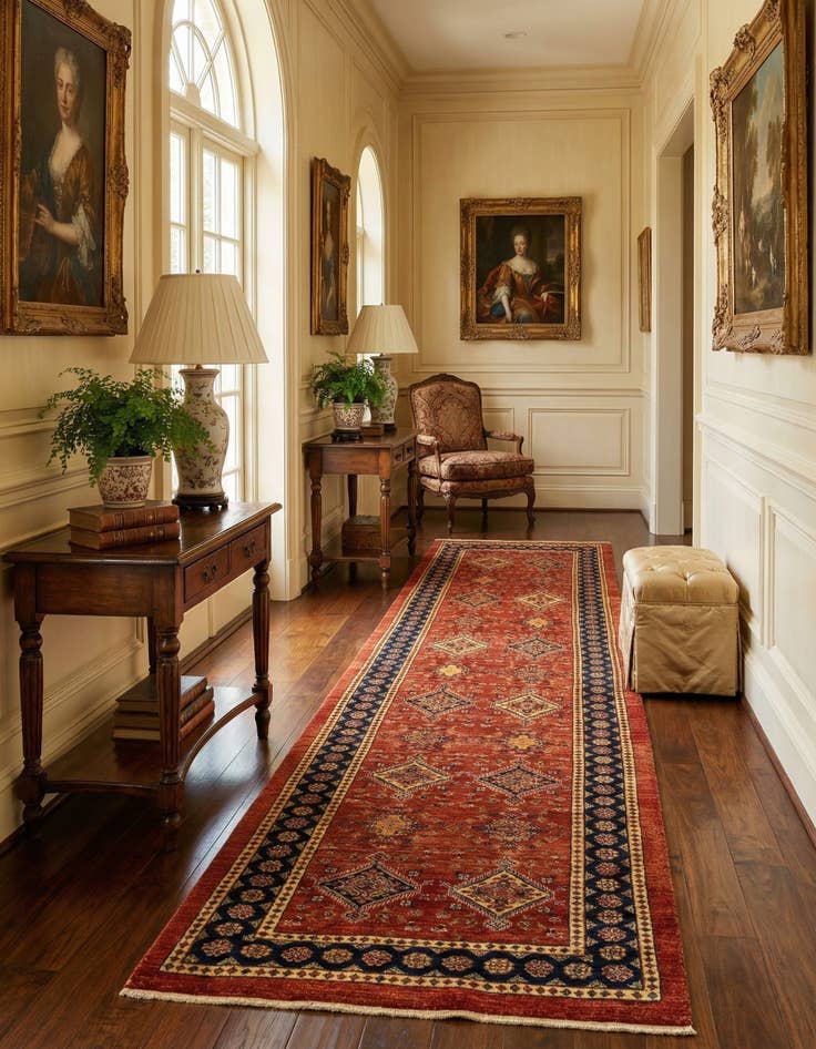 Detail image of 2' 8 x 9' 3 Luribaft Wool Runner Rug