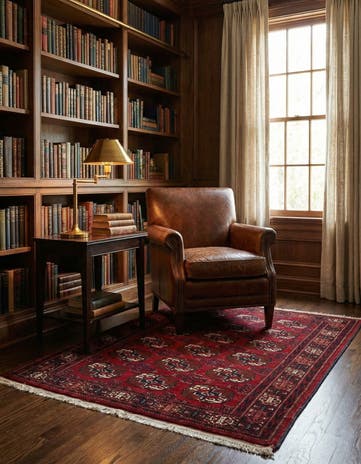3' 1 x 3' 9 Hand Knotted Bokhara Oriental Wool Rug