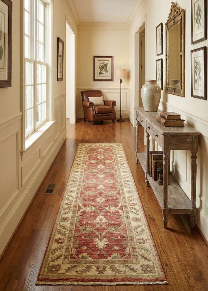 2' 8 x 9' 8 Hand Knotted Peshawar Ziegler Runner Rug